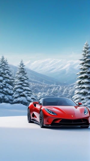 (Hyper-realistic) portrait of a stunning sports car parked in front of a house,resort house,resort cabin,luxury modern house,snow,tree,detailed resort house and trees backdrop,vivid color,
trending on artstation,perfect composition,cinematic lighting,(hyper-detailed,sharp focus,high contrast,HDR,Kodachrome 800:1.2),cinematic lighting,anime vibes,by Karol Bak, Alessandro Pautasso and Hayao Miyazaki
BREAK A realistic photo of luxury modern house  in winter resort1,snow,tree,house,cabin,winter resort1