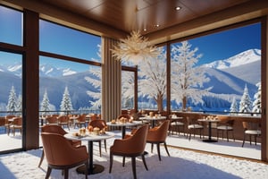 ((Hyper-Realistic)) photo of luxurious modern cafe in a winter resort,indoors,
(luxurious interior:table,chair,desserts display,coffee machine,ceiling light),curtains, window,snow,tree
BREAK
aesthetic,rule of thirds,depth of perspective,studio photo,trending on artstation,(Hyper-realistic photography,masterpiece,ultra-detailed,intricate details,16K,sharp focus,high contrast,kodachrome 800,HDR:1.3),by Antonio Lopez,Diego Koi,David Parrish,Canaletto and Samuel Silva,
w1nter res0rt,art_booster,ani_booster,w1nter res0rt,more detail XL