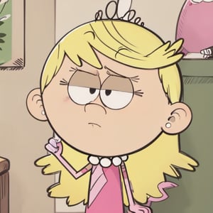 Lola loud, cartoon,anime, angry face,