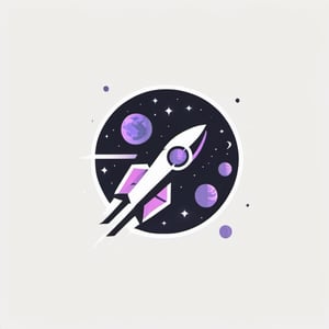 logo,A logo for a space travel company, launching rocket, space-themed colors (black, purple, dark blue)),LogoRedAF,logoredmaf