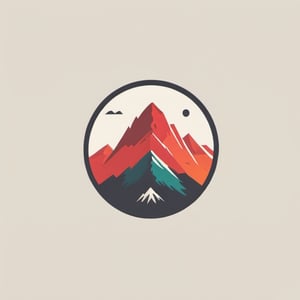 logo,Logo of mountain, hike, modern, colorful,),LogoRedAF,logoredmaf