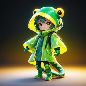 1 (Chibi_gecko_Mascot:2) for TenTen, an adorable look.

(((Main colors: green:2 , yellow 2))), boy, neon effect, cute modern 3D animation style.

Minimalist background with ((2 alphabet T and A)).

(Ultrasharp, 8k, detailed, ink art, stunning, vray tracing), style raw, 3d render, Monster. gecko
,Leonardo Style,cyberpunk style