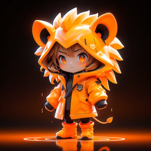 1 (Chibi_lion_Mascot:2) for TenTen, an adorable look.

(((Main colors: Orange:2 , Brown:2))), 1 Boy, neon effect, cute modern 3D animation style.

Minimalist background with ((2 alphabet T and A)).

(Ultrasharp, 8k, detailed, ink art, stunning, vray tracing), style raw, 3d render, Monster. lion
,Leonardo Style,cyberpunk style