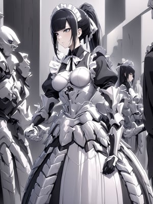 //Quality,
masterpiece, best quality, detailed
,//Character,
1girl, solo
,//Fashion,
,//Background,
,//Others,
,narberal gamma \(overlord\), 1girl, long hair, black hair, glay eyes, bangs, ponytail, medium breats, ribbon, bow, maid, dress, armor, gloves