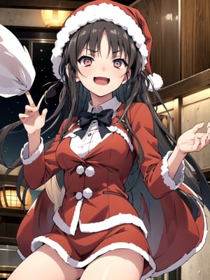 //Quality,
(masterpiece), (best quality), 8k illustration,
//Character,
overlordentoma, 1girl, solo, smile, 
//Fashion,
santa_costume,
//Background,
indoors, christmas, 
//Others,
aquascreaming,Suzune Horikita