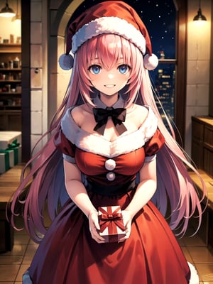 //Quality,
(masterpiece), (best quality), 8k illustration,
//Character,
overlordentoma, 1girl, solo, smile, gift
//Fashion,
santa_costume,
//Background,
indoors, christmas, 
//Others,
,aahonami