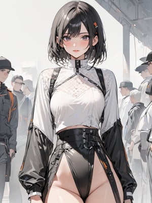 score_9,score_8_up,score_7_up,score_6_up, masterpiece, best quality, detailmaster2, 8k, 8k UHD, ultra detailed, ultra-high resolution, ultra-high definition, highres 
,//Character, 1girl, solo 
,//Fashion, 
,//Background, white_background ,//Others, ,Expressiveh, ,2b-Eimi, cowboy_shot, looking_at_viewer