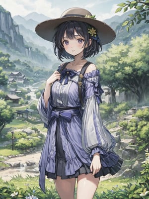 //Quality,
(masterpiece), (best quality), 8k illustration
,//Character,
1girl, solo, cowboy_shot, shidare hotaru
,//Fashion,

,//Background,
outdoors
,//Others,
