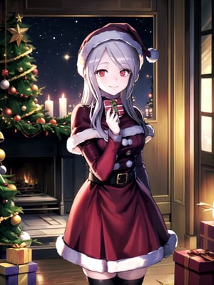 //Quality,
(masterpiece), (best quality), 8k illustration,
//Character,
overlordentoma, 1girl, solo, smile, gift
//Fashion,
santa_costume,
//Background,
indoors, christmas, 
//Others,
,shalltear bloodfallen