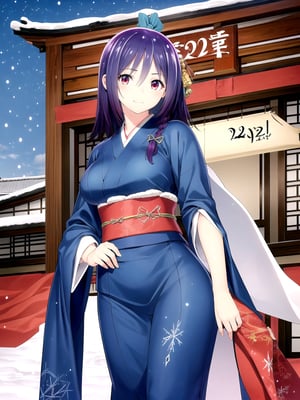 //Quality,
(masterpiece), (best quality), 8k illustration
,//Character,
1girl, solo, large breasts
,//Fashion,
details (dark blue silk brocade kimono)
,//Background,
outdoors, winter, snow
,//Others,
happy new year 2024, dragon,Yuzuki