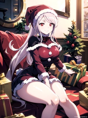 //Quality,
(masterpiece), (best quality), 8k illustration,
//Character,
overlordentoma, 1girl, solo, smile, gift
//Fashion,
santa_costume,
//Background,
indoors, christmas, 
//Others,
,shalltear bloodfallen