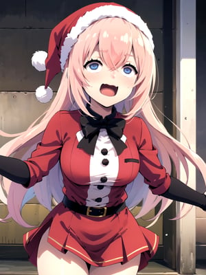 //Quality,
(masterpiece), (best quality), 8k illustration,
//Character,
overlordentoma, 1girl, solo, smile, 
//Fashion,
santa_costume,
//Background,
indoors, christmas, 
//Others,
,aahonami, long hair, pink hair,aquascreaming