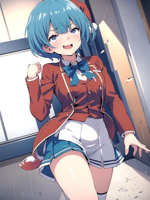 //Quality,
(masterpiece), (best quality), 8k illustration,
//Character,
overlordentoma, 1girl, solo, smile, 
//Fashion,
santa_costume,
//Background,
indoors, christmas, 
//Others,
aquascreaming,1girl ibuki mio short hair blue hair