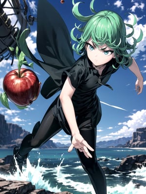 //Quality,
(masterpiece), (best quality), 8k illustration
,//Character,
1girl, solo
,//Fashion,
,//Background,
park, apple
,//Others,
superpower, hitting a boy,tatsumaki