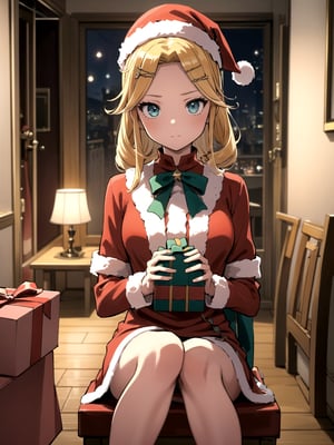 //Quality,
(masterpiece), (best quality), 8k illustration,
//Character,
overlordentoma, 1girl, solo, gift
//Fashion,
santa_costume,
//Background,
indoors, christmas, 
//Others,
,Laykus