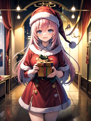 //Quality,
(masterpiece), (best quality), 8k illustration,
//Character,
overlordentoma, 1girl, solo, smile, gift
//Fashion,
santa_costume,
//Background,
indoors, christmas, 
//Others,
,aahonami