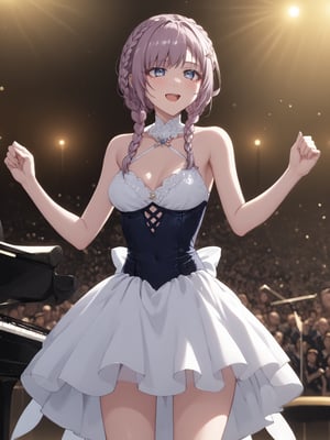 best quality, 8k, 8k UHD, ultra-high resolution, ultra-high definition, highres
,//Character, 
1girl, solo, 
,//Fashion, 
dress
,//Background, 
,//Others, ,Expressiveh,
Girl singing at the Olympic Closing Ceremony,
NAZUNA NANAKUSA,BRAIDED HAIR RINGS