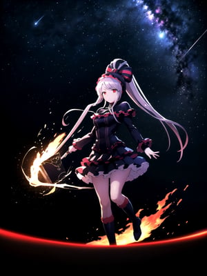 //Quality,
(masterpiece), (best quality), 8k illustration
,//Character,
1girl, solo
,//Fashion,
,//Background,
night sky, meteor
,//Others,
superpower, book, float, feel astonished,shalltear bloodfallen,so-bin