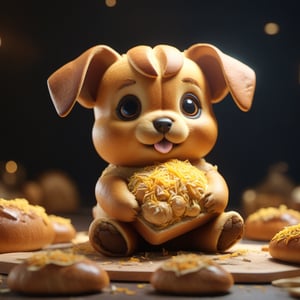 ultra detailed 8k cg,  a puppy made of bread,animal shaped bread,full_body,detailmaster2,
macro photography, trending on artstation, sharp focus, studio photo,foodstyle