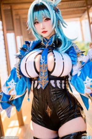 Eula from genshin impact, sexy, breasts, 8K