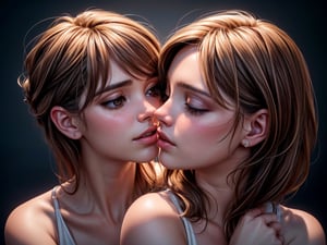 (master piece), (ultra-detailed), (highres, realistic:1.2),a romantic kiss scene, passionate expressions, soft lighting, intimate atmosphere, tender emotions, beautiful detailed lips, gentle touch, romantic backdrop, love in the air, close-up shot of the couple, delicate and realistic details, artistic rendering, vibrant colors, emotional connection, heartwarming moment, perfect timing, film-like quality, high-res image, expertly captured, mesmerizing composition, enchanting ambiance, raw and authentic, eternal love, cinematic beauty