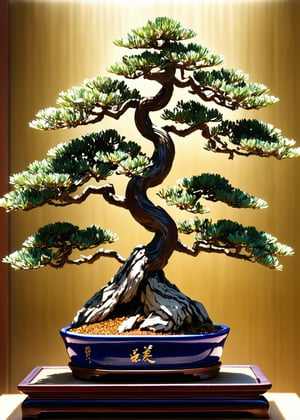 (Bonsai),calligraphy,super nano ultra-fine HDR,the HDR with 0.000001mm dots at nano ultra-fine dpi, HDR with full color squares,HDR with Gaussian blur,gold leaf,lacquerwork,fusuma picture,