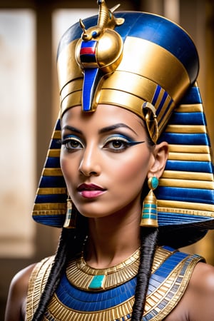 Studio quality photography portrait of Tutankhamen ,sharp focus, –v 4