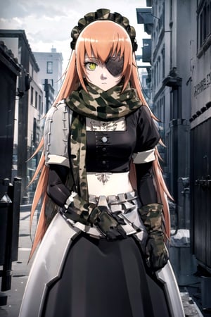 //Quality,
masterpiece, best quality
,//Character,
1girl, solo
,//Fashion,
,//Background,
white_background
,//Others,
,cz2128 delta eyepatch, maid, maid headdress, scarf, camouflage, armor, gloves, v arms, looking at viewer, expressionless