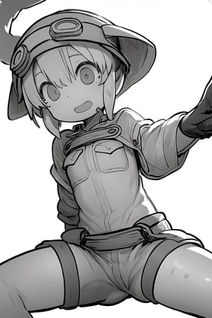 //Quality,
masterpiece, best quality
,//Character,
1girl, solo
,//Fashion, 
,//Background,
white_background
,//Others,
,spread legs
,Tepaste \(made in abyss\)