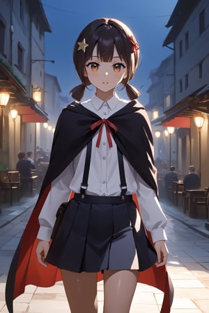 score_9, score_8_up, score_7_up, source_anime, masterpiece, best quality, 8k, 8k UHD, ultra-high resolution, ultra-high definition, highres, cinematic lighting
,//Character, 
1girl, solo, CTIANKOME
,//Fashion, 
suspender skirt, dress shirt, cape, long sleeves, red ribbon
,//Background, 
,//Others, ,Expressiveh,
