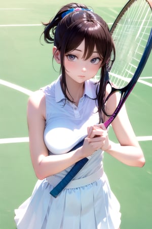 //Quality,
masterpiece, best quality
,//Character,
1girl, solo
,//Fashion, 
,//Background,
white_background, simple_background
,//Others,
tennisgirl, fore hand