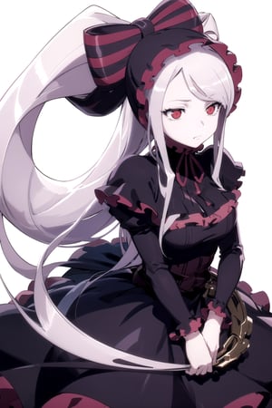 //Quality,
masterpiece, best quality
,//Character,
1girl, solo
,//Fashion,
,//Background,
white_background
,//Others,
,shalltear bloodfallen, frilled dress, gothic, bonnet, hair bow, full_body