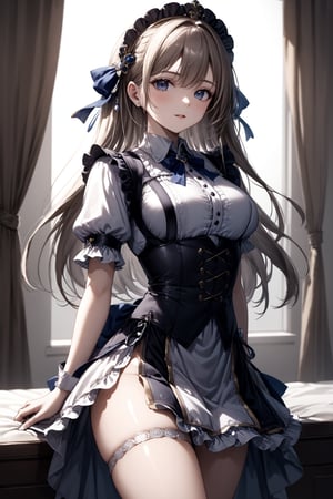 masterpiece, best quality, 8k, 8k UHD, ultra-high resolution, ultra-high definition, highres, cinematic lighting
,//Character, 
1girl, solo
,//Fashion, 
,//Background, 
,//Others, ,Expressiveh, hentai, 
A girl in a maid uniform serving tea to skeletal overlords in an opulent meeting room.