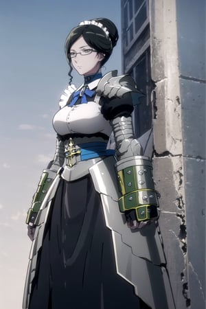 //Quality,
masterpiece, best quality
,//Character,
1girl, solo
,//Fashion,
,//Background,
white_background, simple_background
,//Others,
,yuri alpha, maid, armor, armored dress, gauntlets