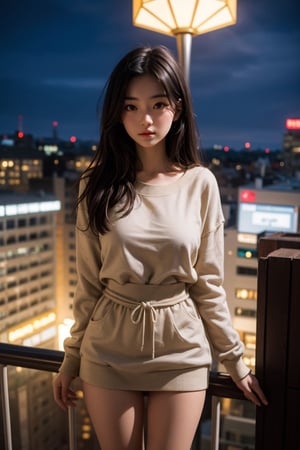 Me,a beautiful child,20 years old,on top of a tall building at night,city in the background,she wears a loose sweatshirt over her breasts,naked pussy,8k,sex,realistic pussy,big breasts,Japanese pre-teen,13 -15 years old,pretty girl,slim body,slender girl,correct anatomy,slim body,petite body,long straight black hair,slim waist,child's body,maximum realism,top quality,slope,detailed body,child's face,hidden hands