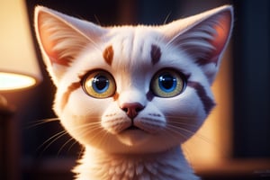 masterpiece, best quality, white munchkin cat, finely detailed beautiful eyes and detailed face, cinematice lighting, extremely detailed CG unity 8k wallpaper, white