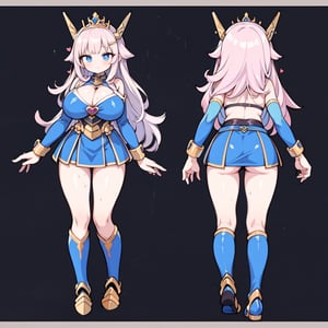 anime, front and rear design, custom character,  character design, full body, big boobies, big breast, (CharacterSheet:1), design(masterpiece, top quality, best quality, official art, beautiful and aesthetic:1.2 ), (1girl), extreme detailed, (fractal art:1.3), highest detailed, 1 girl, YAMATO,  medieval armor,  female armor,  cleavage, heart in eye, huge breasts, miniskirt, bra,mink_\(dragon half),bikini armor, mecha,mecha,Sexy Big Breast