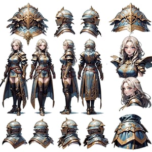 anime, design,front and rear design, custom character, character design, full_body, modelsheet, big boobies, big breast, (CharacterSheet:1), female armor, design(masterpiece, top quality, best quality, official art, beautiful and aesthetic:1.2), (1girl), extreme detailed,(fractal art:1.3),highest detailed,destiny,destiny, 1 girl ,knight armor, medieval armor,medieval armor