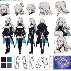 anime, design,front and rear design, custom character, character design, full_body, modelsheet, big boobies, big breast, (CharacterSheet:1), female armor, design(masterpiece, top quality, best quality, official art, beautiful and aesthetic:1.2), (1girl), extreme detailed,(fractal art:1.3),highest detailed,destiny,destiny /(takt op./),1 girl