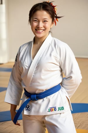 mikas
A beautiful lady competing as an Olympic female judo athlete,smile, ((fighting_stance))