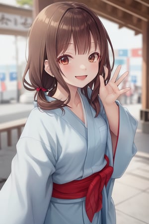 mikas
A cute smiling girl wearing a yukata heading to the festival