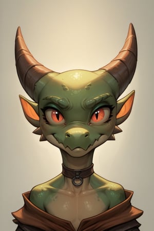 Score_9, Score_8_up, Score_7_up, volumetric_lighting, chiaroscuro_lighting, Saturated_colors, 1girl, kobold, scalie, intense_stare, defiant, smug, (tattered_outfit), choker, expressive_eyes, shortstack, skinny, (fantasy_vista_background), flat_chest, (realistic), extremely_detailed