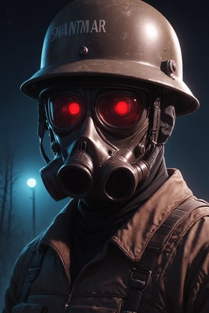 Score_9, Score_8_up, Score_7_up, volumetric_lighting, captivating,  portrait, grbtw artstyle, faceless_man, SWAT, (((helmet_with_gasmask))), (black_armor, red_lenses, red_glow, kevlar, stylized, cinematic_scene, thriller_theme), night, desolate_station_interior, solo, winter, retro_anime, british