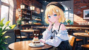 background, indoors, cafe setting, cafe shop