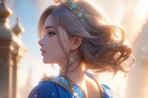 Medievalfantasy, 1girl, Queen,beautiful woman, grey messy hair, beautiful woman,  side view, clouseup shot,(Backlighting:1.3),
Sparkly, Surreal, Vibrance, epic detail, 8k, Brutal, Realism, Blue Hour, background:army npc
,girl,PachaMeme,kaede,1 girl