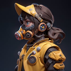 young man, dark brown hair, blue eyes, pale complexion, wearing a gold and black gas mask, breathing mask, Future Ivory Leather Jumper,(sci-fi respirator over mouth), punk outfit, rebel, futuristic, sci-fi, cyberpunk, dieselpunk, steampunk, cute, hot, cool, masterpiece, cinematic,semi_realistic, anime, 8k, portrait, profile pic, pfp, close_up, Inside the complex spacecraft background,looking-at-viewer