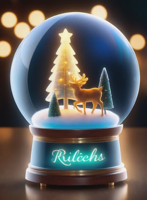 Intricate detailed, Cinematic composition, 8K, sharp focus, distinct_image, delicate and aesthetic, UHD, RAW, REAL WORLD, REALISTIC, Cinematic light, Ray_tracing, concept art, high quality,  (cell shading:1.2), snowglobe, snow globe, rudolph, glowing particles, snow flakes, photos implemented background,Snowglobe,more detail XL, warm lighting, santa, girl, gifts, cathedrals, LED Lights, "Merry Christmas" letters, Glowing Hearts, whole town inside the globe, ,Snow globe