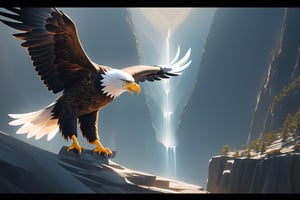 Eagle, soaring, narrow, mountain gorge, high in the sky,full body,famale,zen style, still film, cold color, l vibrant and volumetric light (masterpiece, top quality, best quality, official art, beautiful and aesthetic: 1.2), extremely detailed, (abstract, fractal art: 1.3), colorful hair, more detailed, detailed_eyes, 18 year old famale face, perfect body, five fingers, perfect hands, anatomically perfect body, (black eyes), (gray hair), very headscarf hair, long white plain dress, white shorts, dynamic angle, depth of field, hyper detailed, highly detailed, beautiful, small details, ultra detailed, best quality, 4k,((full body)), face to jesus,photo r3al