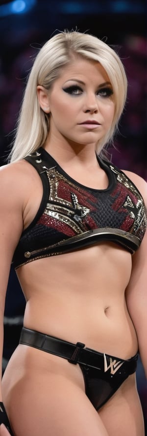 (full body shot) photograph, (naked:2) (Goth) alexa bliss, WWE, submissive, ((wwe belt)), stoic cinematic 4k epic detailed 4k epic detailed photograph shot on kodak detailed bokeh cinematic hbo dark moody, nsfw, naturally sagging breasts, (dog-collar with leash), ((leash pull)), ((fully naked)), high heels ,p3rfect boobs,Gopn1k, ((detailed wrestling surroundings)), perfect face, sulking, absolute_cleavage,  crying, crying_with_eyes_open, tears, Pornography,all fours, , kubrick_stare, crossed_legs, armpits