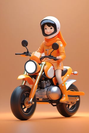 mini Cross motorbike, bright spots, digital rendering, by Goro Fujita, Shutterstock, orange haze, shell, super cute, stock photo, NYFlowerGirl, Xxmix_Catecat, sticker, F41Arm0rXL,